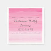 Serviette En Papier Serviettes de Mariage rose chaud (Devant)