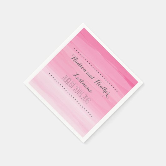 Serviette En Papier Serviettes de Mariage rose chaud (Coin)