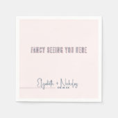 Serviette En Papier Serviettes de Mariage rose et bleu amusant (Devant)