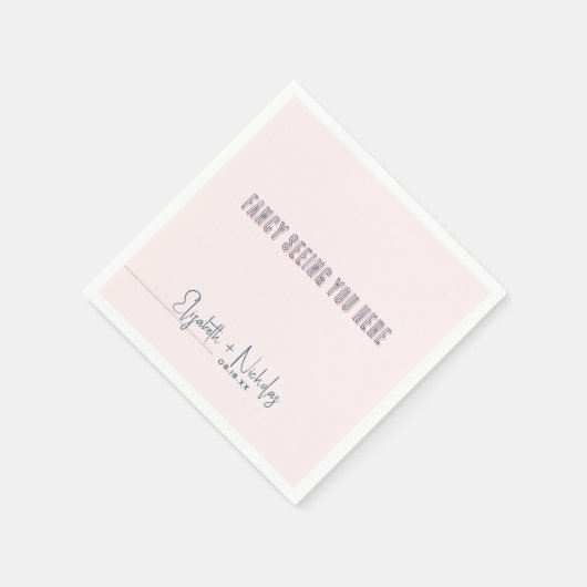 Serviette En Papier Serviettes de Mariage rose et bleu amusant (Coin)