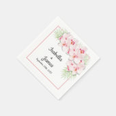 Serviette En Papier Serviettes de Mariage rose orchidée (Coin)