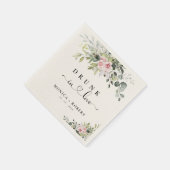 Serviette En Papier Serviettes de Mariage Rose vert (Coin)