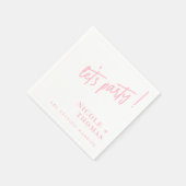 Serviette En Papier Serviettes de Mariage rose vif - Faisons la fête ! (Coin)