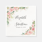 Serviette En Papier Serviettes de Mariage Roses Roses Roses (Devant)