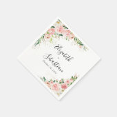 Serviette En Papier Serviettes de Mariage Roses Roses Roses (Coin)
