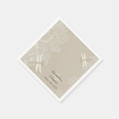 Serviette En Papier Serviettes de Mariage rustique Burlap et dentelle (Coin)