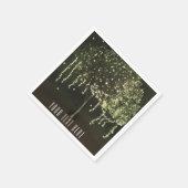 Serviette En Papier Serviettes de Mariage Rustique Mossy Lighted Tree (Coin)