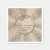 Serviette En Papier Serviettes de Mariage Rustique personnalisées avec (Devant)