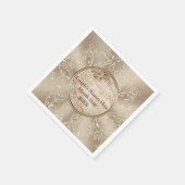 Serviette En Papier Serviettes de Mariage Rustique personnalisées avec (Coin)