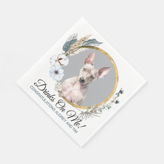 Serviette En Papier Serviettes de Mariage sans cheveux américaines ave (Coin)