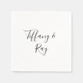 Serviette En Papier Serviettes de mariage simples et élégantes (Devant)