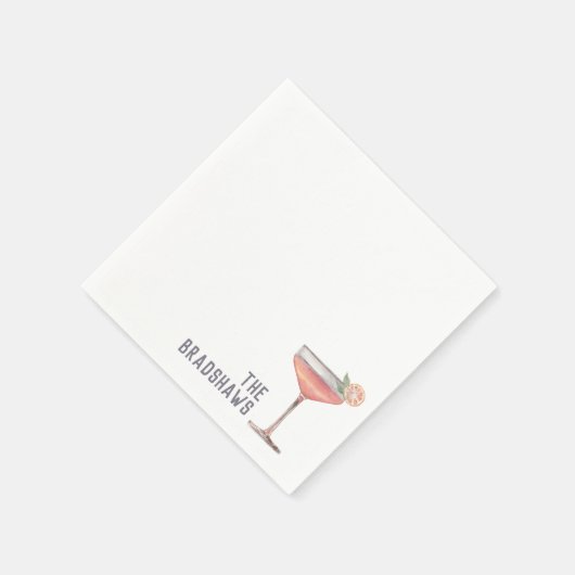 Serviette En Papier Serviettes de mariage sur mesure Pink Cocktail Heu (Coin)