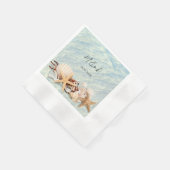 Serviette En Papier Serviettes de Mariage Tropical Ocean Beach Seashel (Coin)