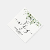 Serviette En Papier Serviettes de mariage verdure (Coin)