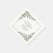 Serviette En Papier Serviettes de Mariage vert Eucalyptus Sage Botaniq (Coin)