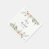 Serviette En Papier Serviettes de Mariage vert rose pâle (Coin)