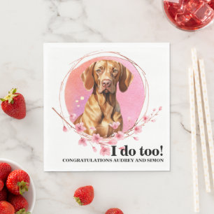Serviette En Papier Serviettes de mariage Vizsla avec photo de chiens