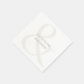 Serviette En Papier Serviettes de Mariage White Gold personnalisées (Coin)