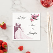 Serviette En Papier Serviettes de mariée et de chambre (En situation)