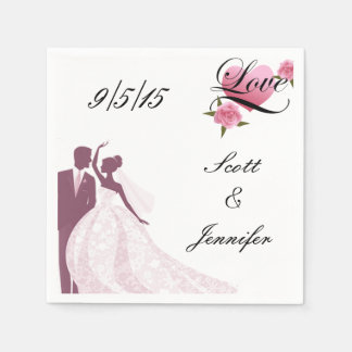 Serviette En Papier Serviettes de mariée et de chambre