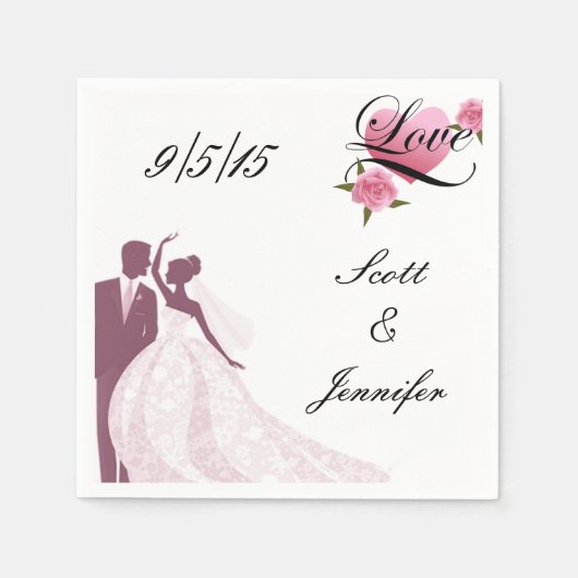 Serviette En Papier Serviettes de mariée et de chambre (Devant)