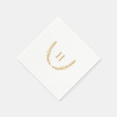 Serviette En Papier Serviettes de monogramme en or (Coin)