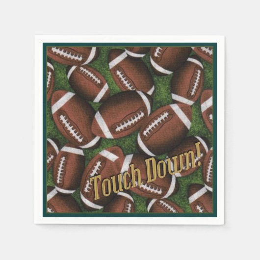 Serviette En Papier Serviettes de Motif de football (Devant)