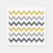 Serviette En Papier Serviettes de motif gris et jaune (Devant)