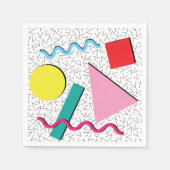 Serviette En Papier Serviettes de Motif rétro moderne Memphis des anné (Devant)