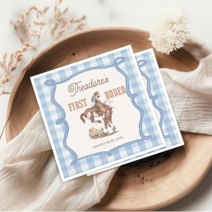 Serviette En Papier Serviettes de naissance à carreaux pour premier ro