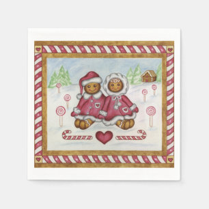 Serviette En Papier Serviettes de Noël au pain d'épice
