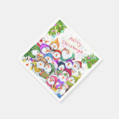 Serviette En Papier Serviettes de Noël avec Happy Snowmans Party (Coin)