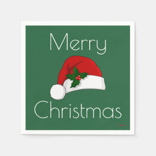 Serviette En Papier Serviettes de Noël chapeau de Noël HAMbyWG