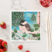 Serviette En Papier Serviettes de Noël Chickadee (En situation)