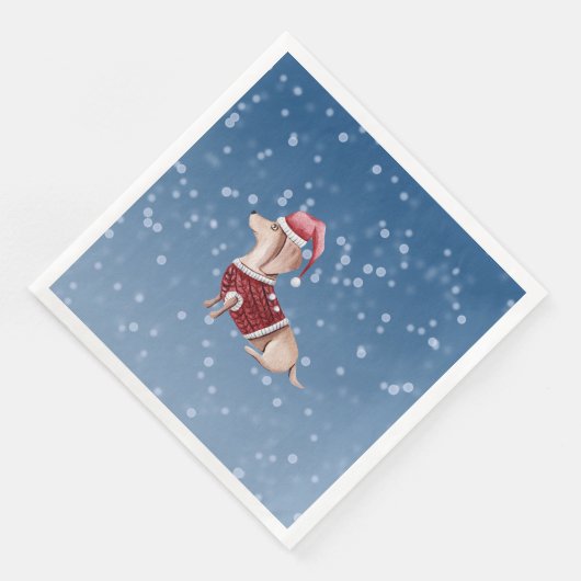 Serviette En Papier Serviettes de Noël Dachshund Papier serviettes (Coin)
