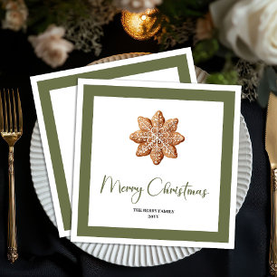 Serviette En Papier Serviettes de Noël de style naturel avec nom de fa