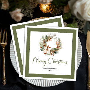 Serviette En Papier Serviettes de Noël de style nordique avec nom de f