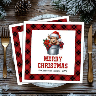 Serviette En Papier Serviettes de Noël élégantes pour vache des Highla