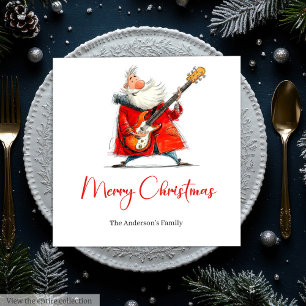 Serviette En Papier Serviettes de Noël festives et drôles de Père Noël