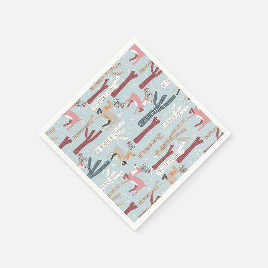 Serviette En Papier serviettes de noël pastel (Coin)