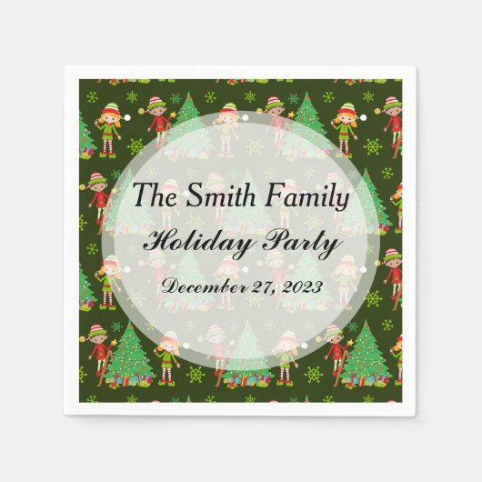 Serviette En Papier Serviettes de Noël personnalisées (Devant)
