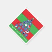 Serviette En Papier Serviettes de Noël personnalisées "Berry Christmas (Coin)