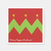 Serviette En Papier Serviettes de Noël personnalisées "Chevron Trees" (Devant)