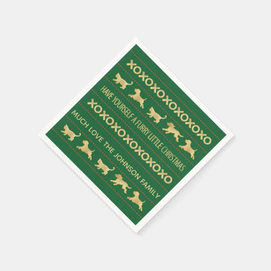 Serviette En Papier Serviettes de Noël personnalisées "Fer Noël" (Coin)