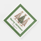 Serviette En Papier Serviettes de Noël personnalisées pour arbre de No (Coin)