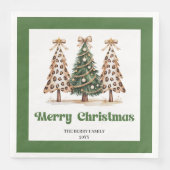 Serviette En Papier Serviettes de Noël personnalisées pour arbre de No (Devant)