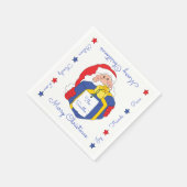 Serviette En Papier Serviettes de Noël personnalisées "Sanata Claus" (Coin)