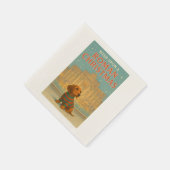 Serviette En Papier Serviettes de Noël romaines – Chien mignon en pull (Coin)
