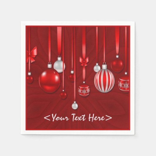 Serviette En Papier Serviettes de Noël Rouge (Devant)