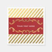 Serviette En Papier Serviettes de Noël Rouge & Or Gratuit (Devant)